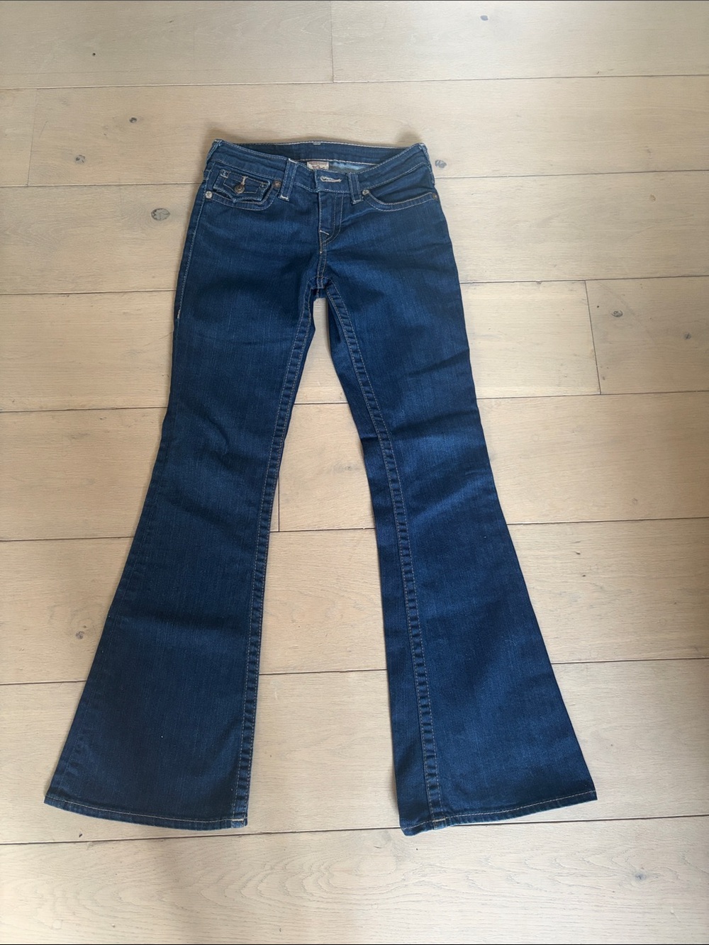 Dark Blue GIRLS True Religion Flared Jeans - Picture 2 of 8